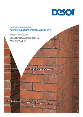 Prospekt - Nachträgliche Verankerung Desoi Spiralankersystem Anker Plus W