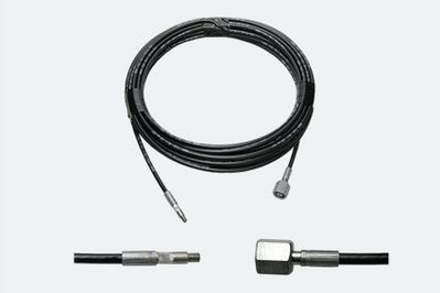 HP hose - steel Ø 2 mm external thread M5, union nut M12x1.5