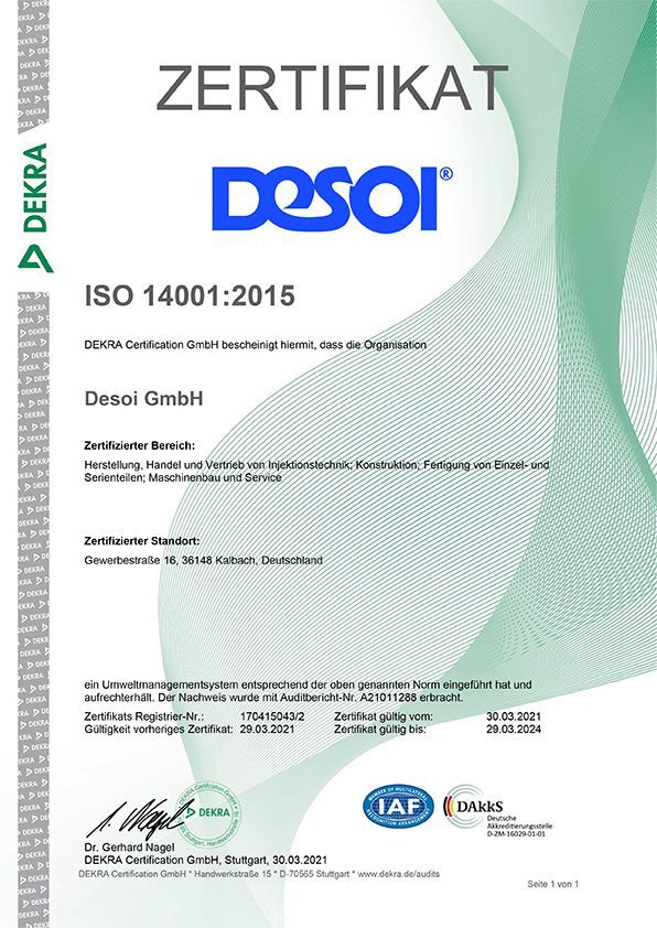 Umweltmanagement ISO 14001:2015